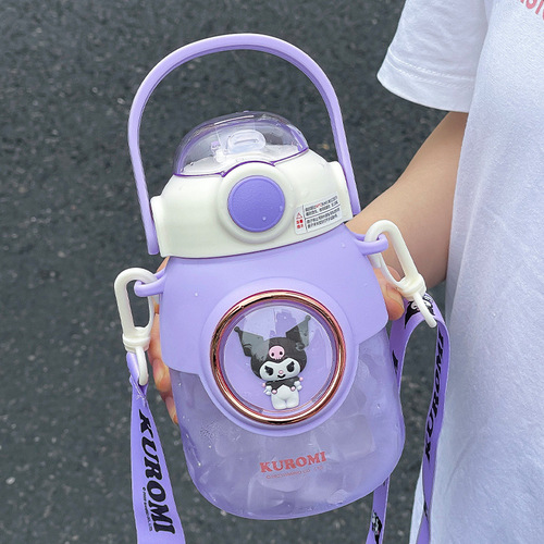 Sanrio Pacha Dog Children's Water Cup Internet Celebrity Big Belly Cup High-Looking Plastic Cup Girls Portable Water Bottle Straw Cup