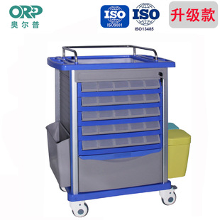 Factory Direct Medical Ward mute ABS emergency cart double-sided multi-grid drawer cart multi-function cart