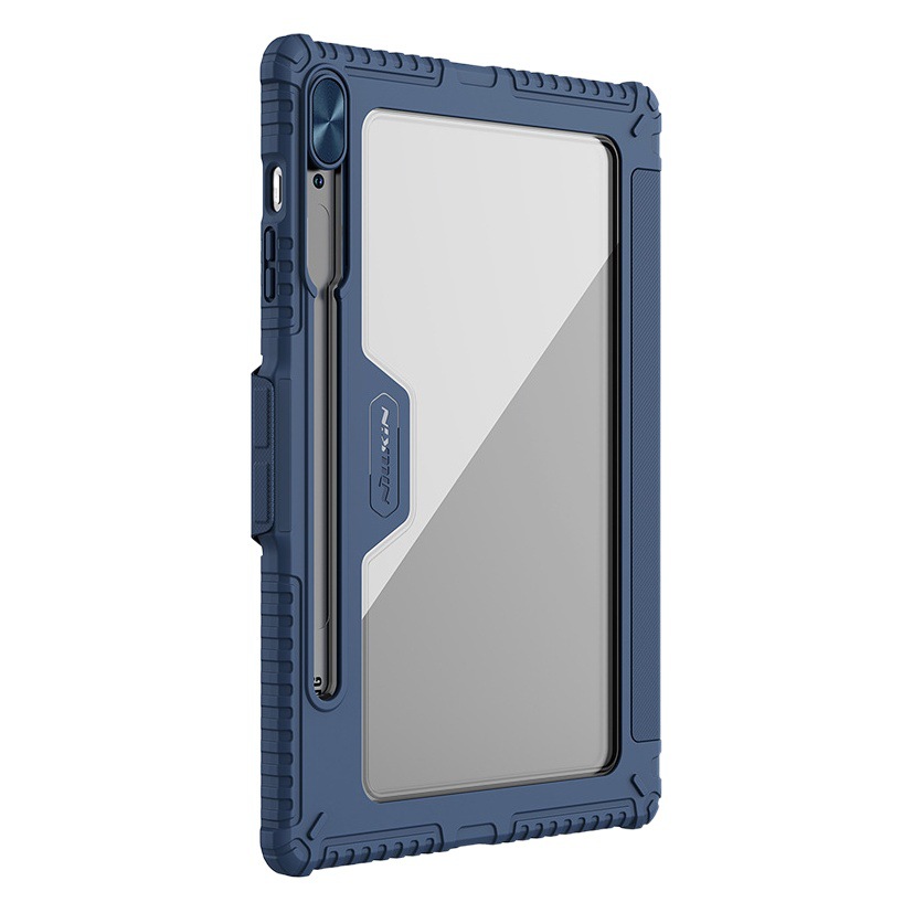 NILLKIN para Samsung Tab S9 Ultra Tablet lente deslizante cubierta resistente armadura Multi-ángulo plegable Funda de cuero FE +