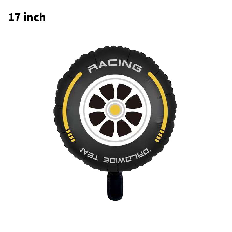 Nuevo 18 pulgadas negro y blanco a cuadros de fútbol a rayas globo de aluminio decoración de la fiesta de cumpleaños de los niños accesorios de globo