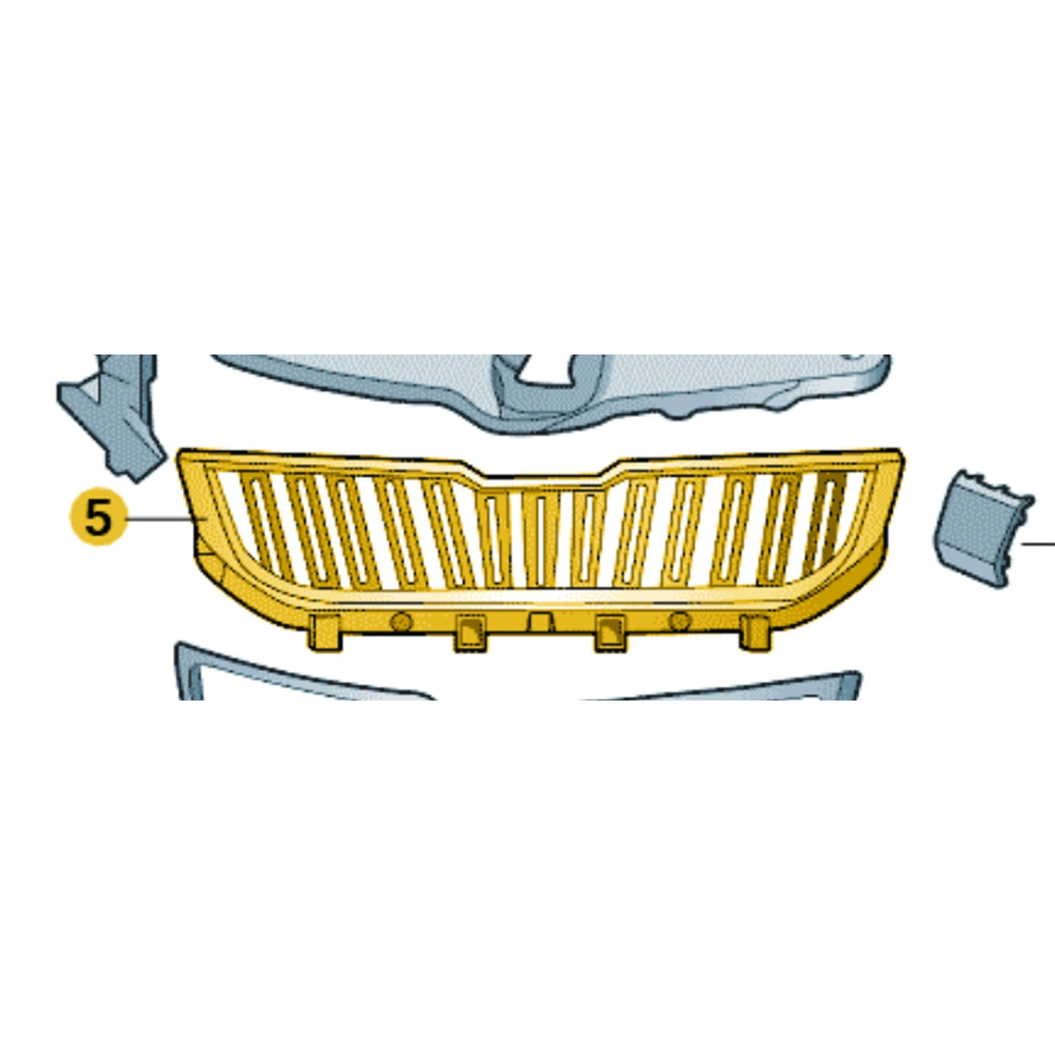 Применимо к Skoda Kojok KAROQ сетка заборной решетки 57D853651 57D853651A