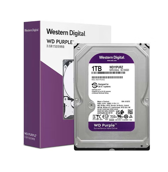 Suitable for Western Digital (Wd) 1Tb Surveillance-Grade Mechanical Hard Drive Wd Purple Western Digital Purple Disk