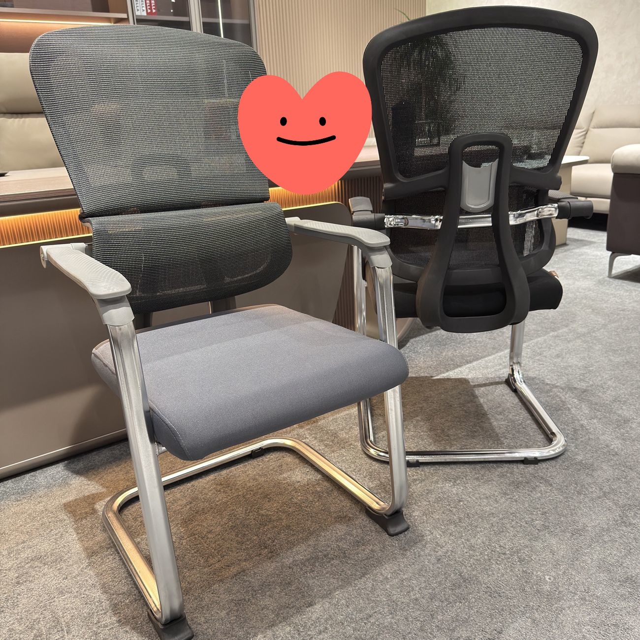 Bow-Shaped Office Chair, Computer Chair, Comfortable Home Chair for Long Sitting, Office Chair, Study Desk Stool, Chair, Conference Backrest Seat