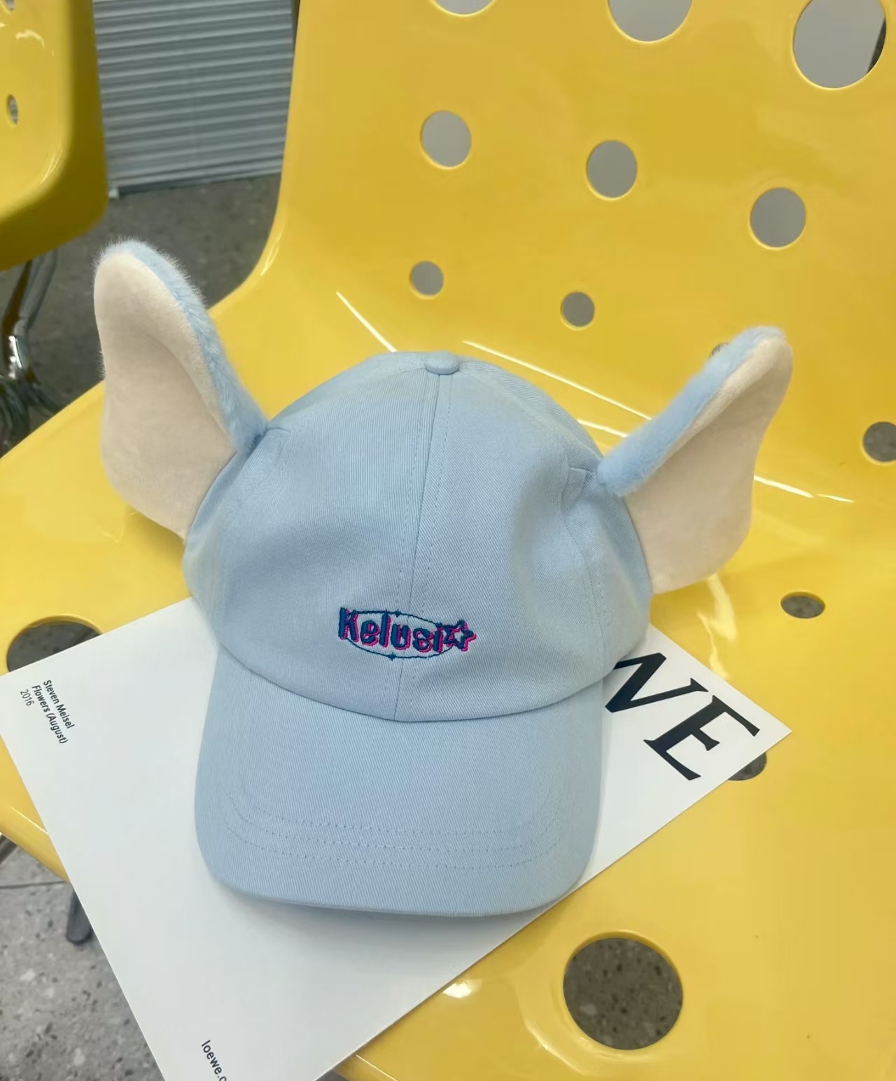 Nuevo estilo coreano lindo elefante de manzana bordado gorra de béisbol al aire libre protección solar gorra de boca de pato
