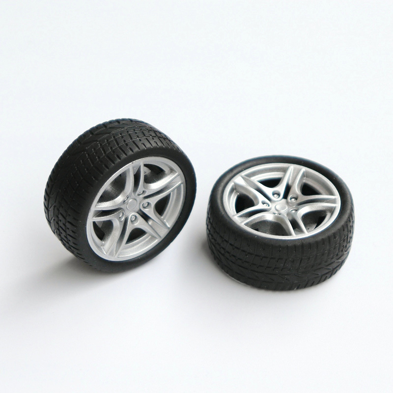 Rubber wheel diameter 48mm hole 3mm car tire toy wheel educational robot diy model wheel