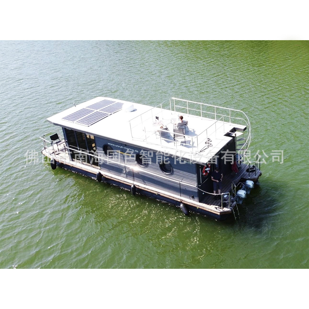 Exportar villa de agua, casa flotante, casa de familia, habitación de cápsula espacial, río, lago, hotel de agua, casa móvil inteligente para toda la casa