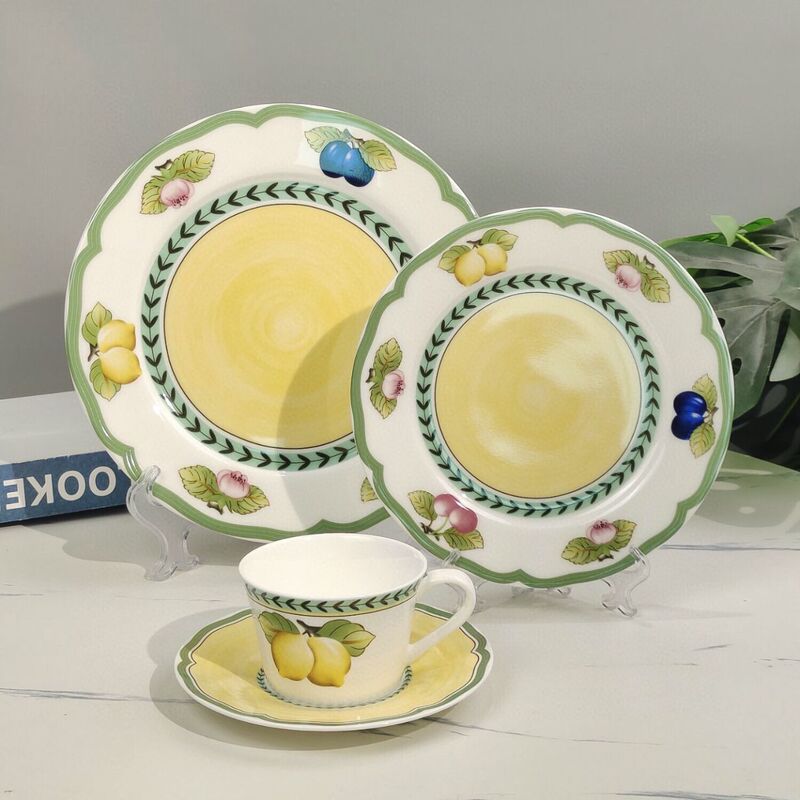 German high-grade exquisite tableware western food steak plate coffee cup saucer fruit series set plate housewarming wedding gift