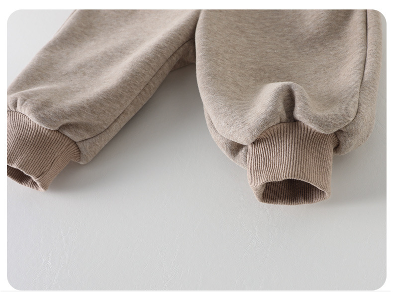 Completo bambino imbottito in pile autunnale stile alla moda_voghion.com