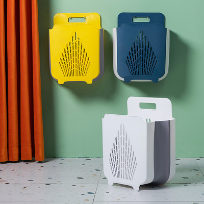 fold Laundry basket household Wall Dirty clothes basket Hollow Shower Room clothes TOILET Storage basket Laundry basket