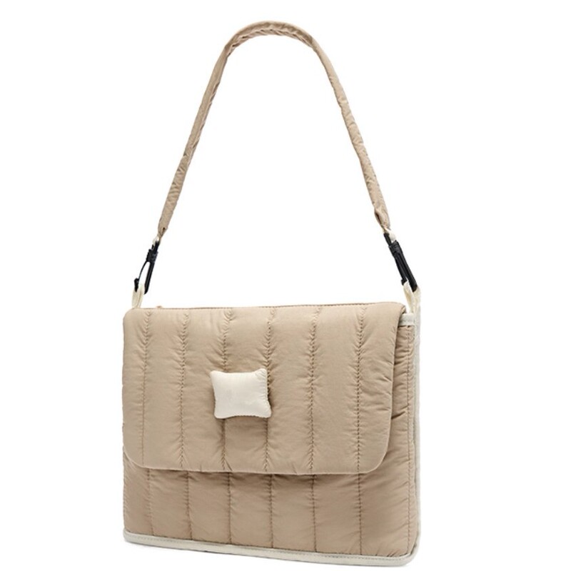 Simple Style Laptop Bag for Women Lenovo Apple 14inch Gaming Notebook Anti-Fall Large Capacity Commuter Shoulder Bag