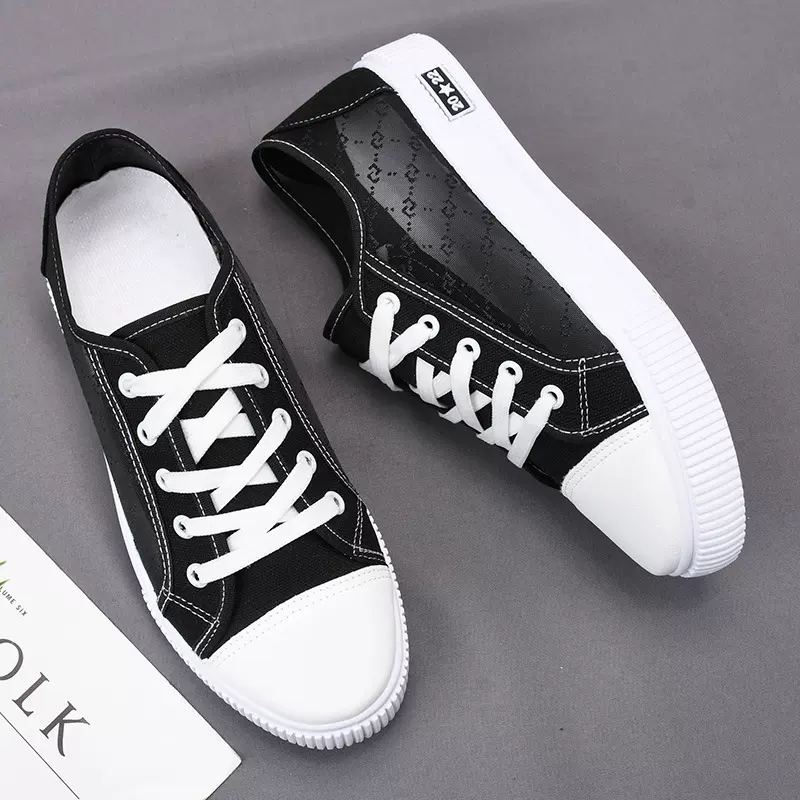 2025夏季新款网鞋女透气网面帆布鞋女时尚百搭学生鞋软底韩版板鞋