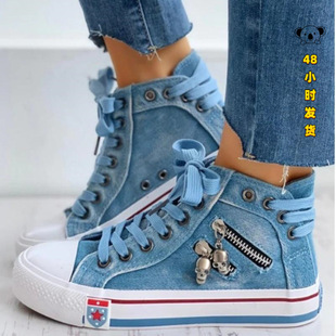 P 67478 High Top Denim Canvas Shoes ţ�з���Ь