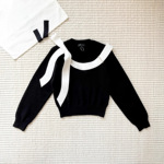 深圳南油高货立体蝴蝶结短款圆领套头羊绒毛衣工厂一手货源