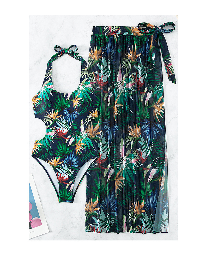 329g Weight Women's Elegant Lady Multicolor 2 Pieces Set One Piece Swimwear