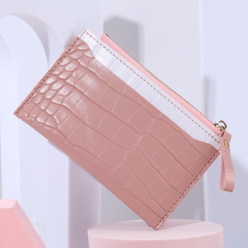 Factory direct sales  new Korean version crocodile pattern card holder women's card holder coin purse multi-card slot gift customization