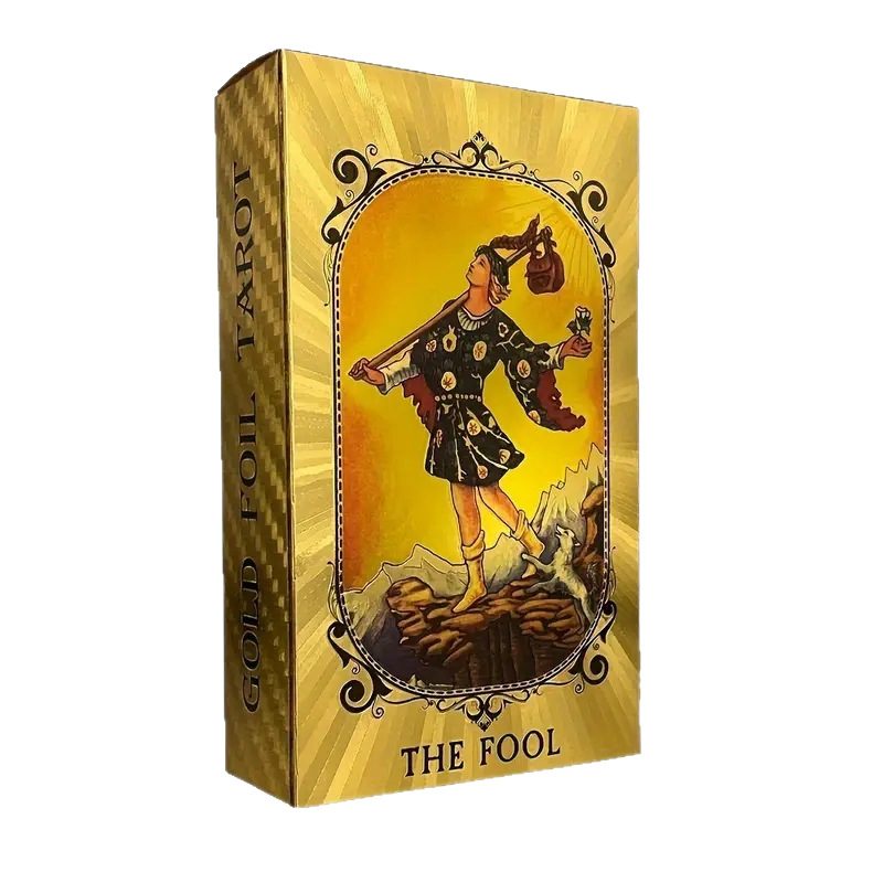 Authentic Classic Popular Waite Board Game New Gold Foil Tarot Color Printed Full Set Plastic Waterproof Cards_voghion.com