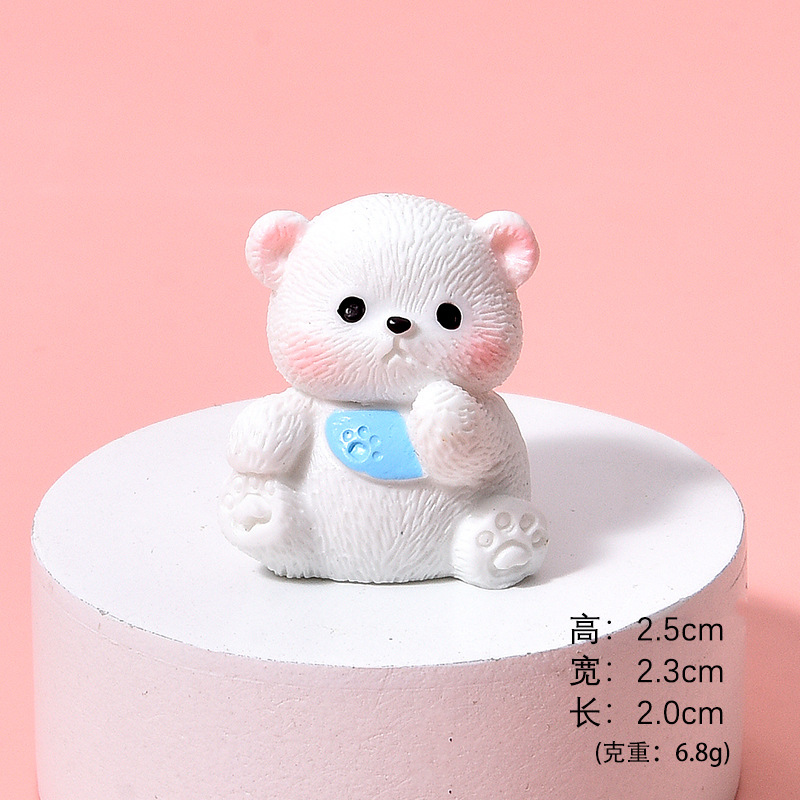 漫画かわいいシミュレーションカップルよだれかけクマデスクトップ装飾品ドールハウスミニデスクトップ diy 装飾アクセサリー