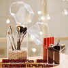 Table cosmetic dustproof storage box, cotton swabs, transparent lipstick, stand, brush, handheld storage system
