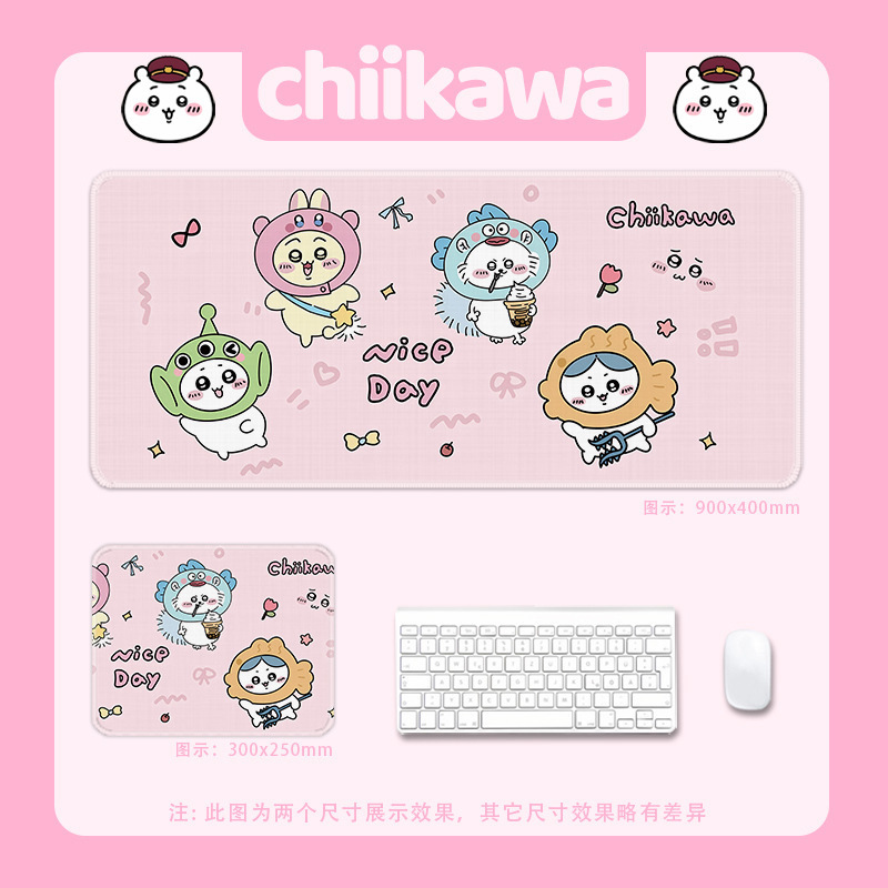 ジーカワマウスマットの大きいサイズの女の子のかわいい漫画の電気競争のゲームのノートパソコンのパッドのキーボードのテーブルのパッド|undefined