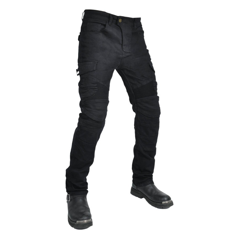 Volero ejército verde impermeable motocicleta jeans motocicleta pantalones de montar multi-Bolsa de trabajo carreras anti-caída pantalones hombres y mujeres