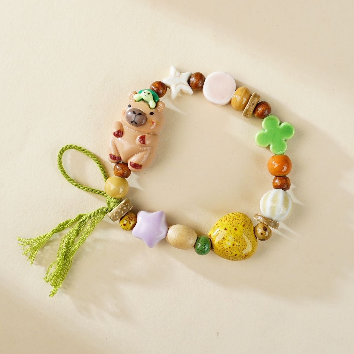 Jingdezhen pulsera de cerámica de verano mujer alta sensación galletas serie de gatos nicho diseño universal pulsera alta sensación
