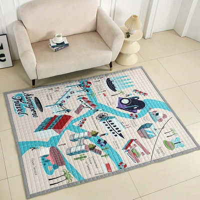 Avtomobil döşəmə paspasları: Kidsren's Cartoon Rectangular Fabric - secret-base-145195-about-2kg-with-independent-packaging
