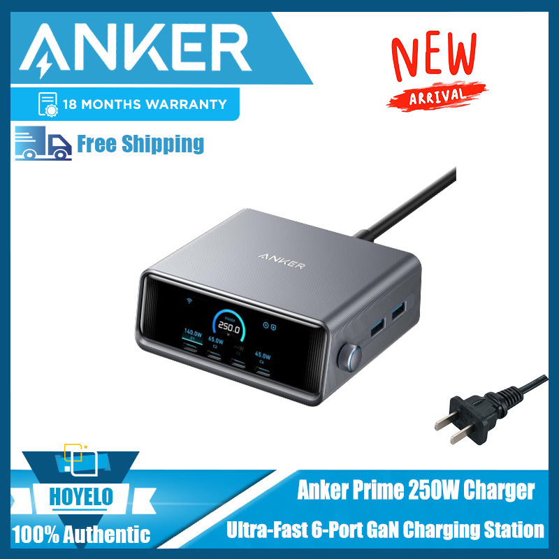 ANKER Prime GaN 250W Fast Charger type-c Socket Compatible with Android usb