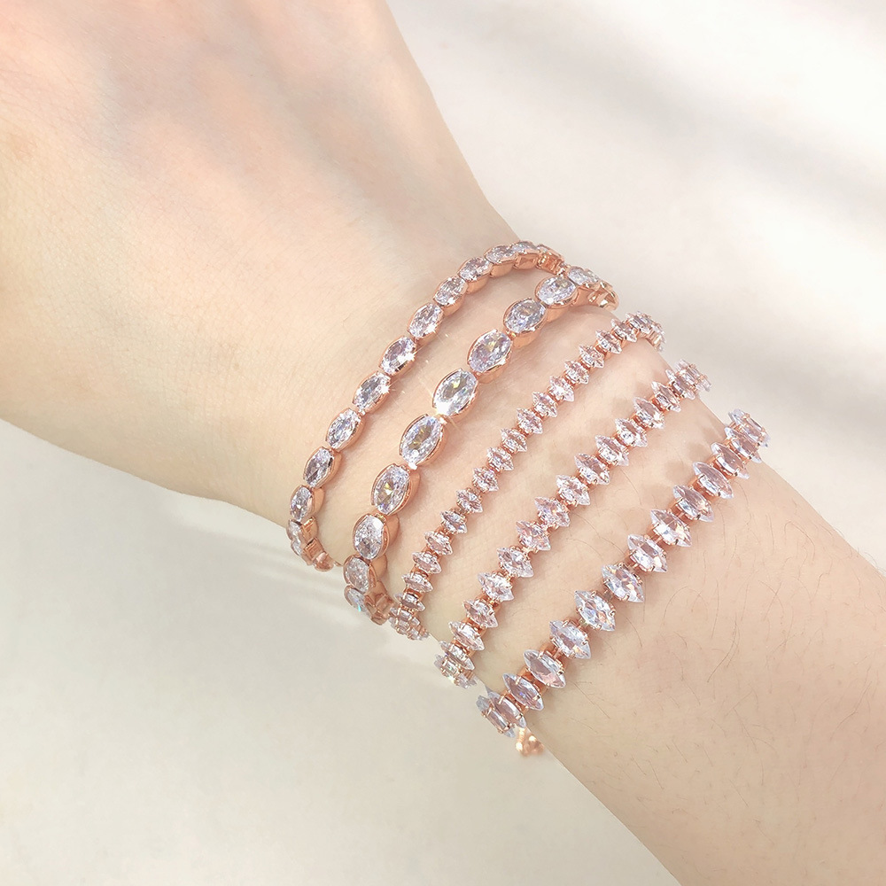 10g Weight Zircon Inlay Material Bracelets, Tennis Bracelet Classification 1 Piece Quantity Daily Occasion Copper Material Eye Pattern Women'S Gender Inlay Design Fashion Style Eye Copper Fashion Bracelets Tennis Bracelet 25