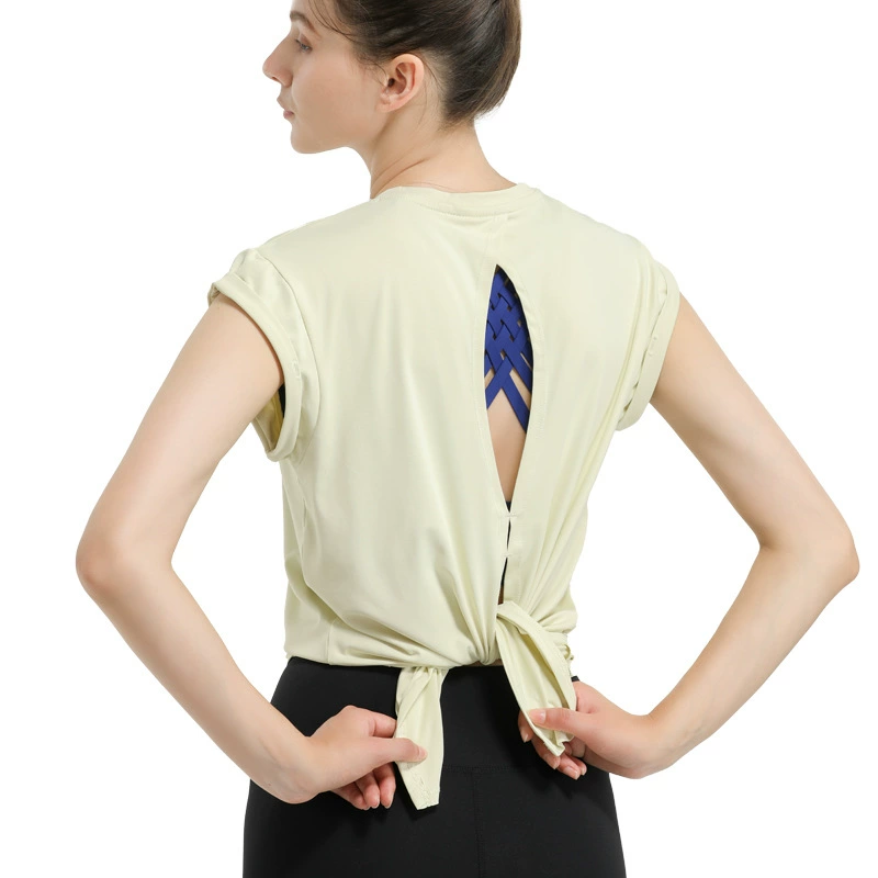 Модная дышащая одежда для йоги, спортивный костюм, sexy T-shirt для зала, городской стиль, интернет-звезда