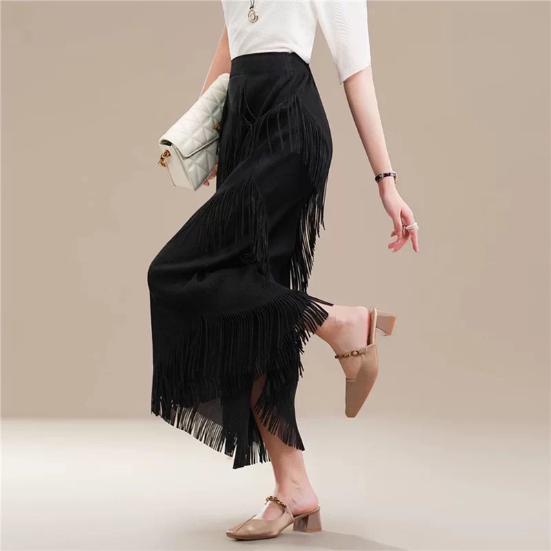 Miyake Art Creation Fashion Versatile Heavy-Duty Tassel Skirt Elegant Slimming Pleated Bodycon Skirt Commuter Mid-Length Skirt Miyake Art Creation Fashion Versatile Heavy-Duty Tassel Skirt Elegant Slimming Pleated Bodycon Skirt Commuter Mid-Length Skirt