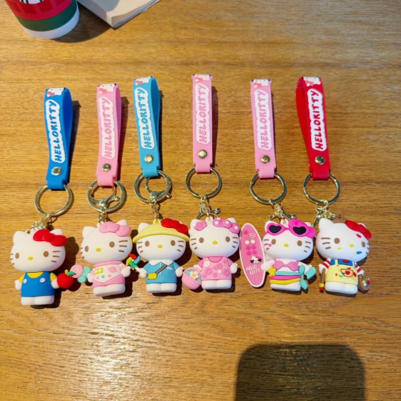 Llavero de Peluche de Gato Kuromi de Sanrio de Tercera Generación, Colgante para Llaves de Coche, Pequeño Regalo para Estudiantes