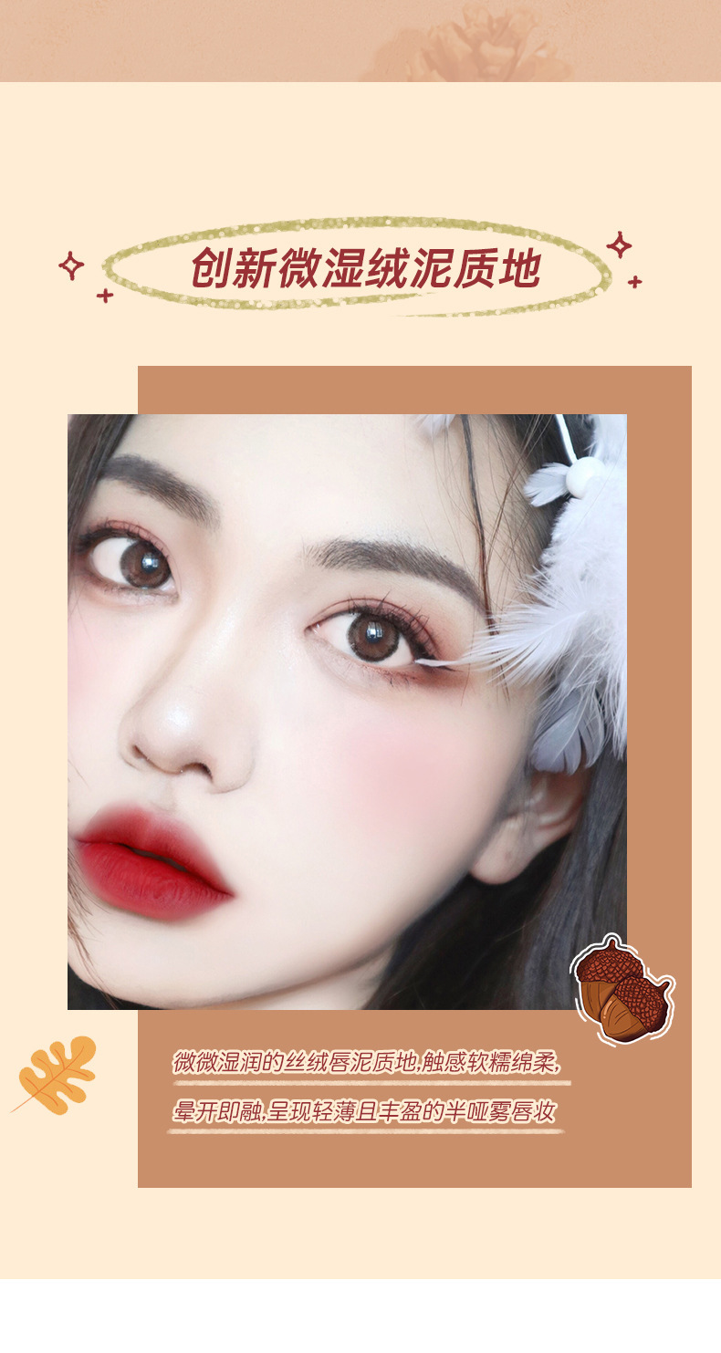 NOVO Light and Soft milk can Lip gloss Velvet matte lip and cheek dual-purpose, waterproof and non-fading, student affordable lip gloss undefined