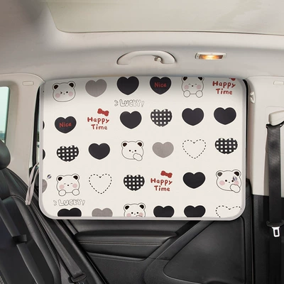 Car curtains – Curtain - love-bear-double-magnet-suction-cup