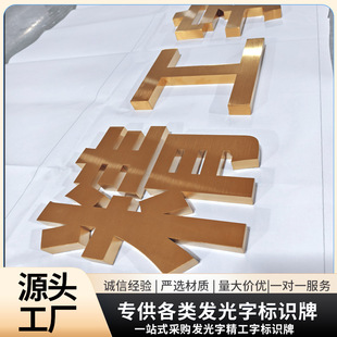 Cross-Border Outdoor Precision Stainless Steel Luminous Letters Resin Mini Letters Led Acrylic Door Sign Advertising Letters