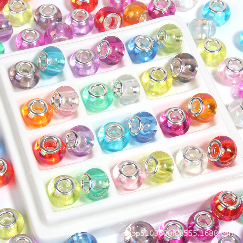Acrylic Transparent Color-Plated Light-Colored Large Hole Beads Flat Round Beads Wheel Abacus Beads DIY Mobile Phone Chain Bracelet Accessories Acrylic Transparent Color-Plated Light-Colored Large Hole Beads Flat Round Beads Wheel Abacus Beads DIY Mobile Phone Chain Bracelet Accessories