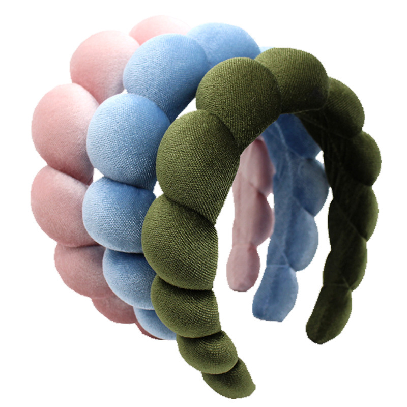 Nuevo creativo Concha diadema femenina Otoño e Invierno elegante alto Cráneo superior Red roja flor diadema terciopelo simple transfronteriza accesorios para el cabello