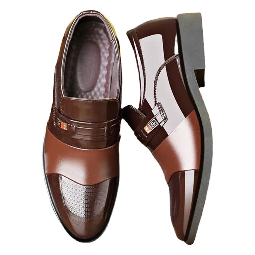 [100% cowhide] special clearance processing suit men's leather shoes thick bottom authentic cowhide shoes men's shoes dad shoes