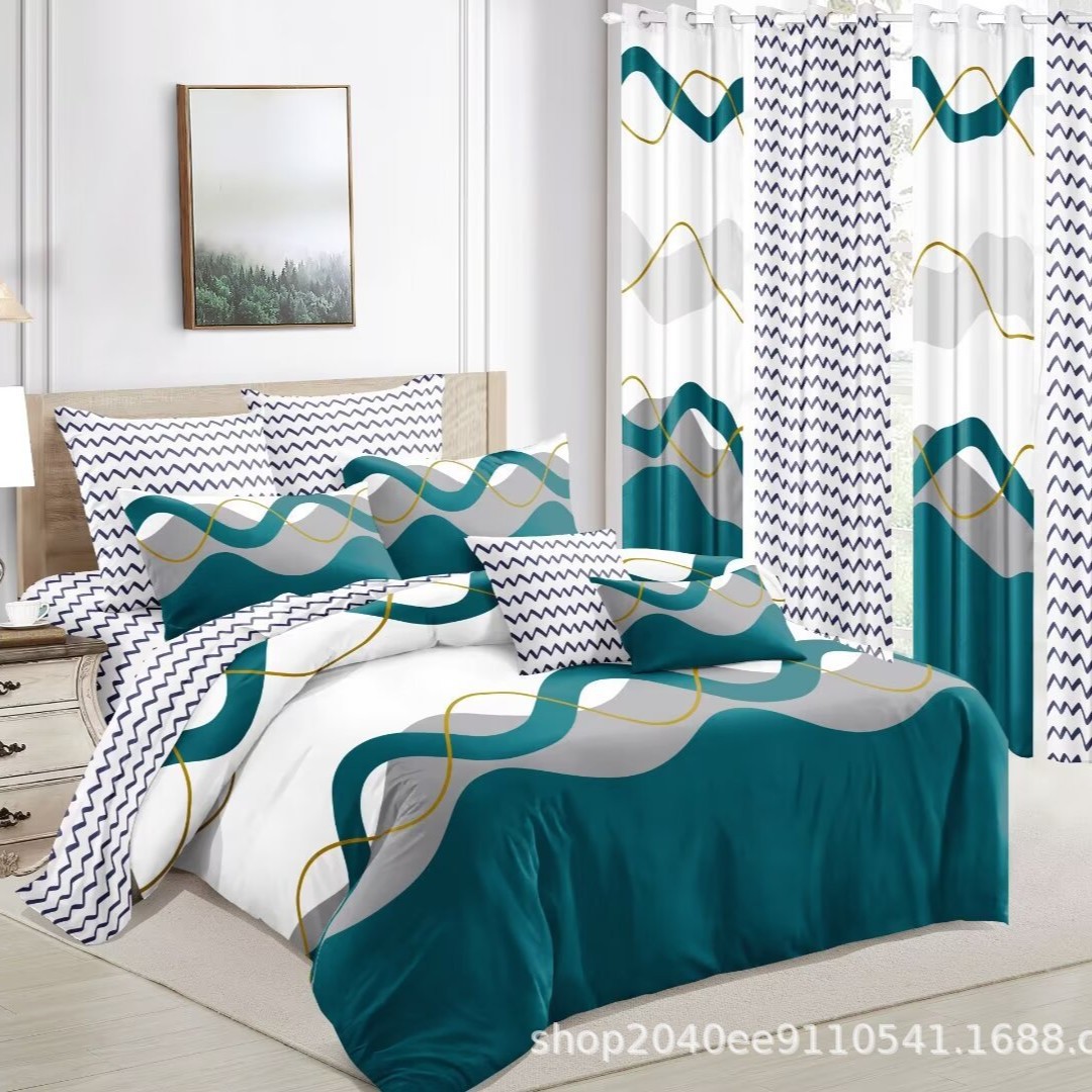 Ropa de cama de cuatro piezas con impresión transfronteriza, ropa de cama de tres piezas, funda de edredón, funda de edredón de primavera y verano infantil, venta al por mayor