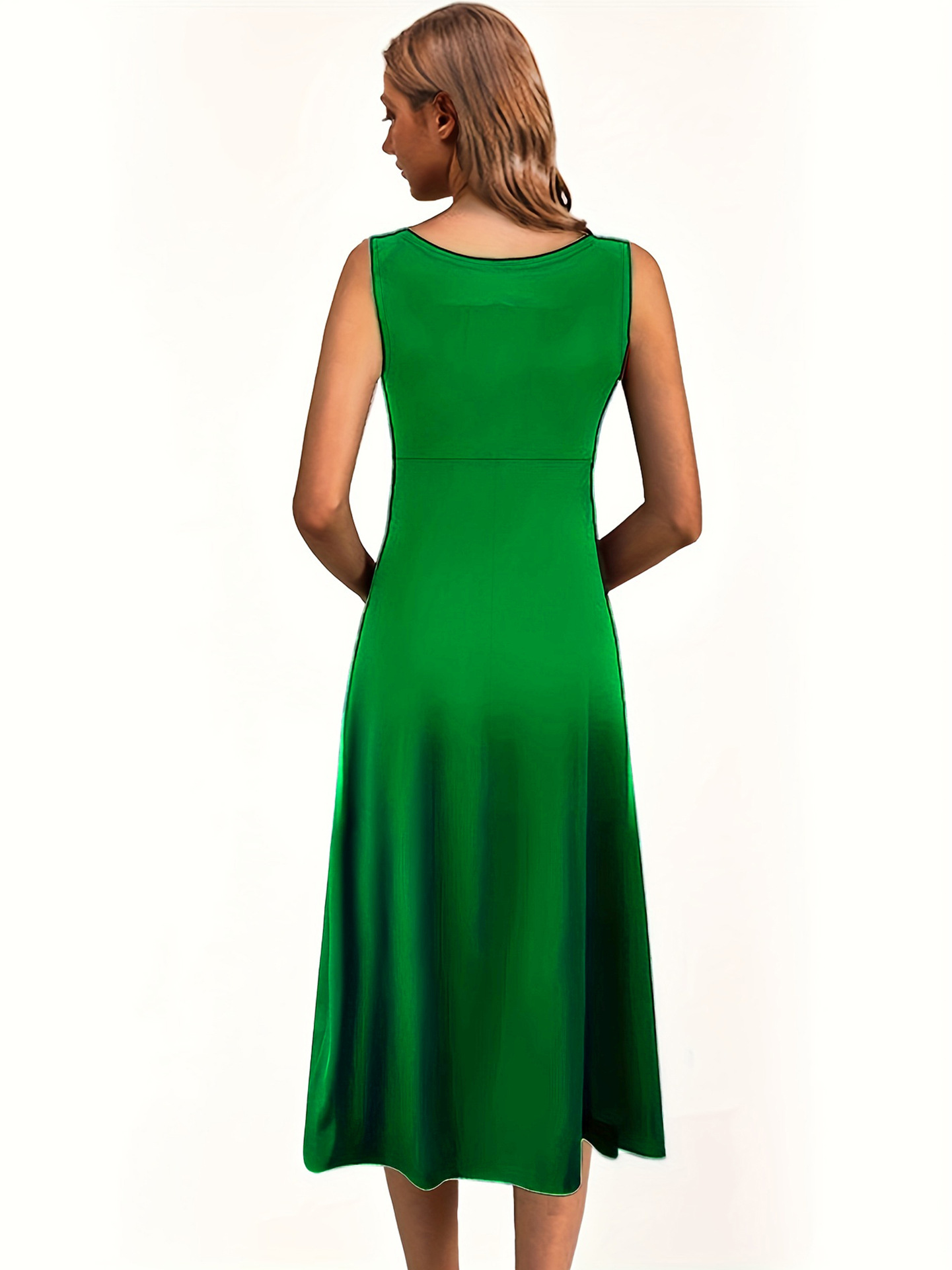 Solid Color Sleeveless Sexy Dress Slim Fit Women