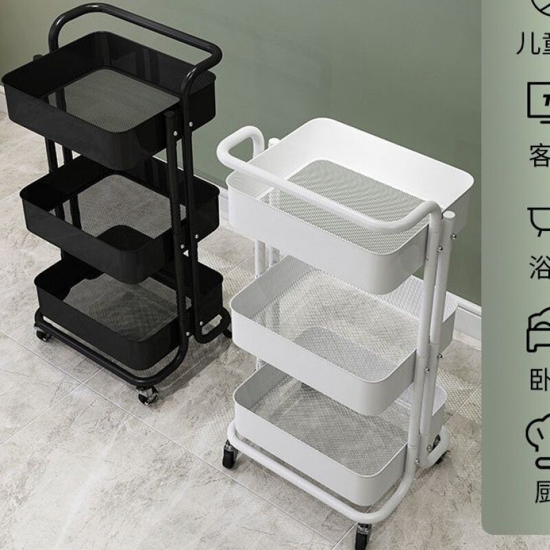 キッチン多層収納カート、車輪付き収納ラック、取り外し可能な多機能収納ラック、ベビー用品トロリー|undefined