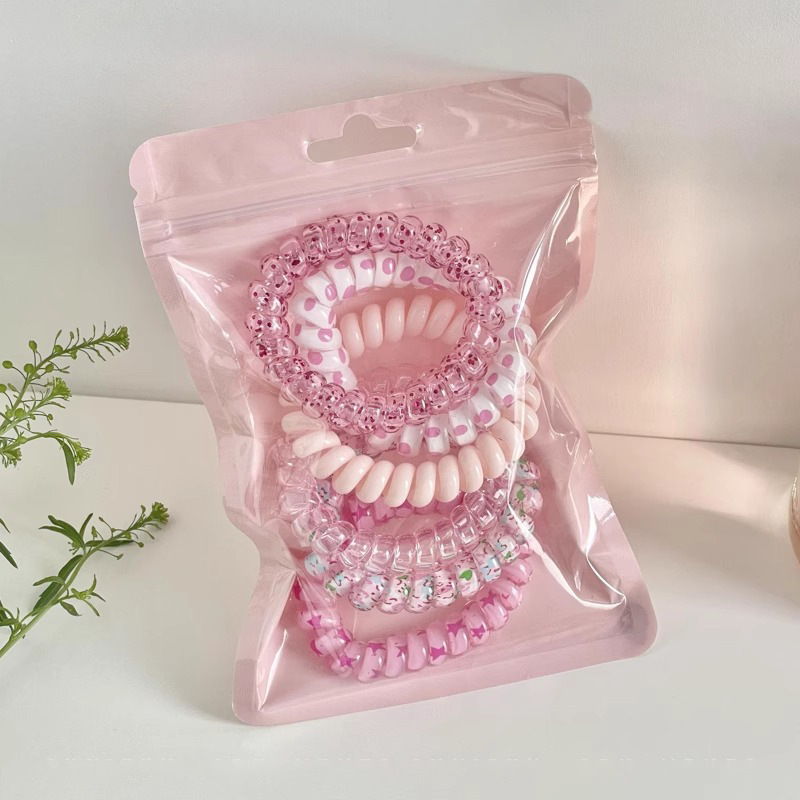 Nuevo color caramelo dulce hermana de color gradiente sistema de anillo de cabello de cabello cuerda de cabeza sin marcas anillo de cabello no daña joyas para el cabello