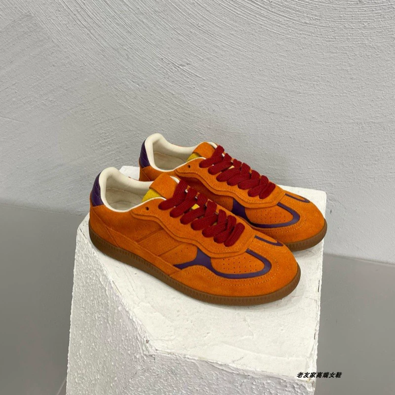 Ранние осенние ретро мокинг туфли женские плоские шнурки