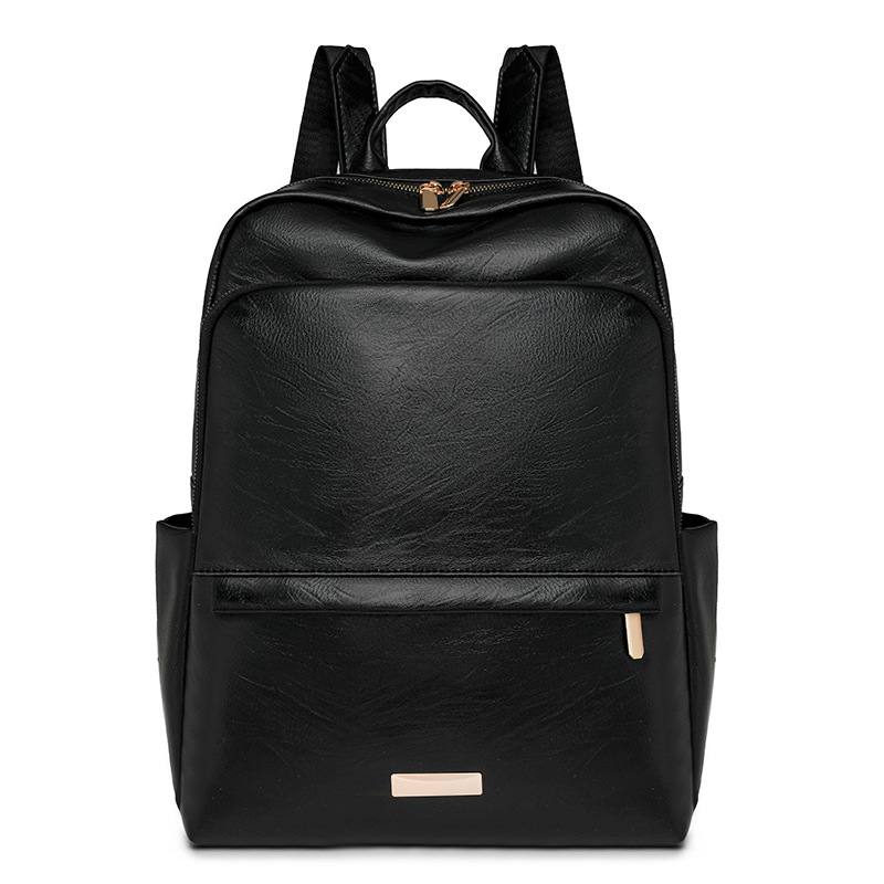 2024 nueva mochila de cuero suave para mujer casual moda retro urbano viaje mochila escolar para estudiantes marea