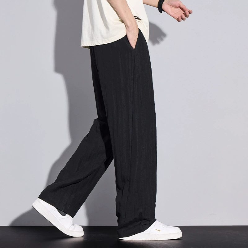 Thin trend breathable trousers, with short sleeve, loose straight fit