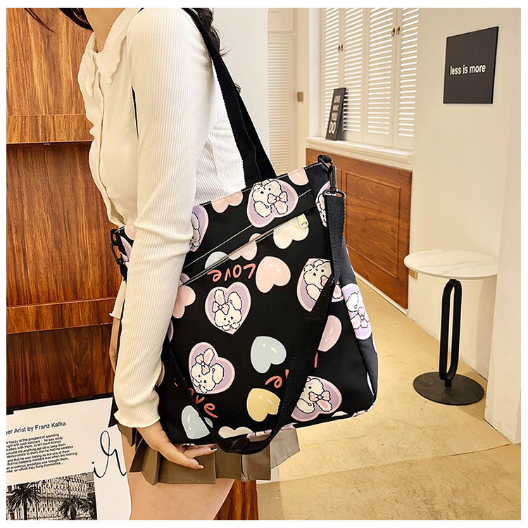 Large-capacity single-shoulder crossbody handbag, A4 for primary and secondary school students' after-school tutoring, cute cartoon interest class, super adorable crossbody bag undefined