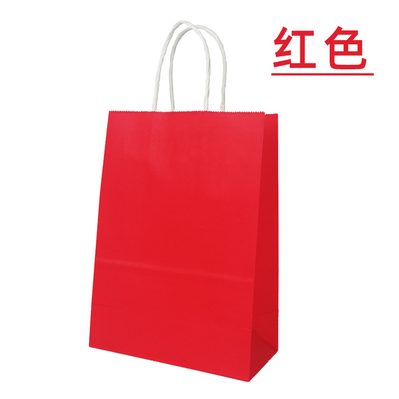 Bolsa de papel Kraft transfronteriza personalizada bolso catering embalaje para llevar ropa de embalaje regalo compras bolsa de papel degradación