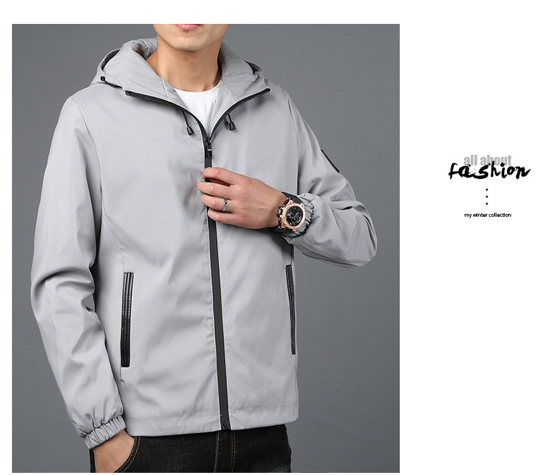 490g Weight Jacket Outerwear Type Long Sleeve Sleeve Length Zipper Placket Type Polyester Fabric Type Regular Top Length Casual Occasion Collarless Neckline Regular Fit Fit Type Solid Color Pattern Spring, Autumn Season Men's Gender Casual Style Men's Solid Color Casual Collarless Long Sleeve Regular Fit Men's Outwear 10