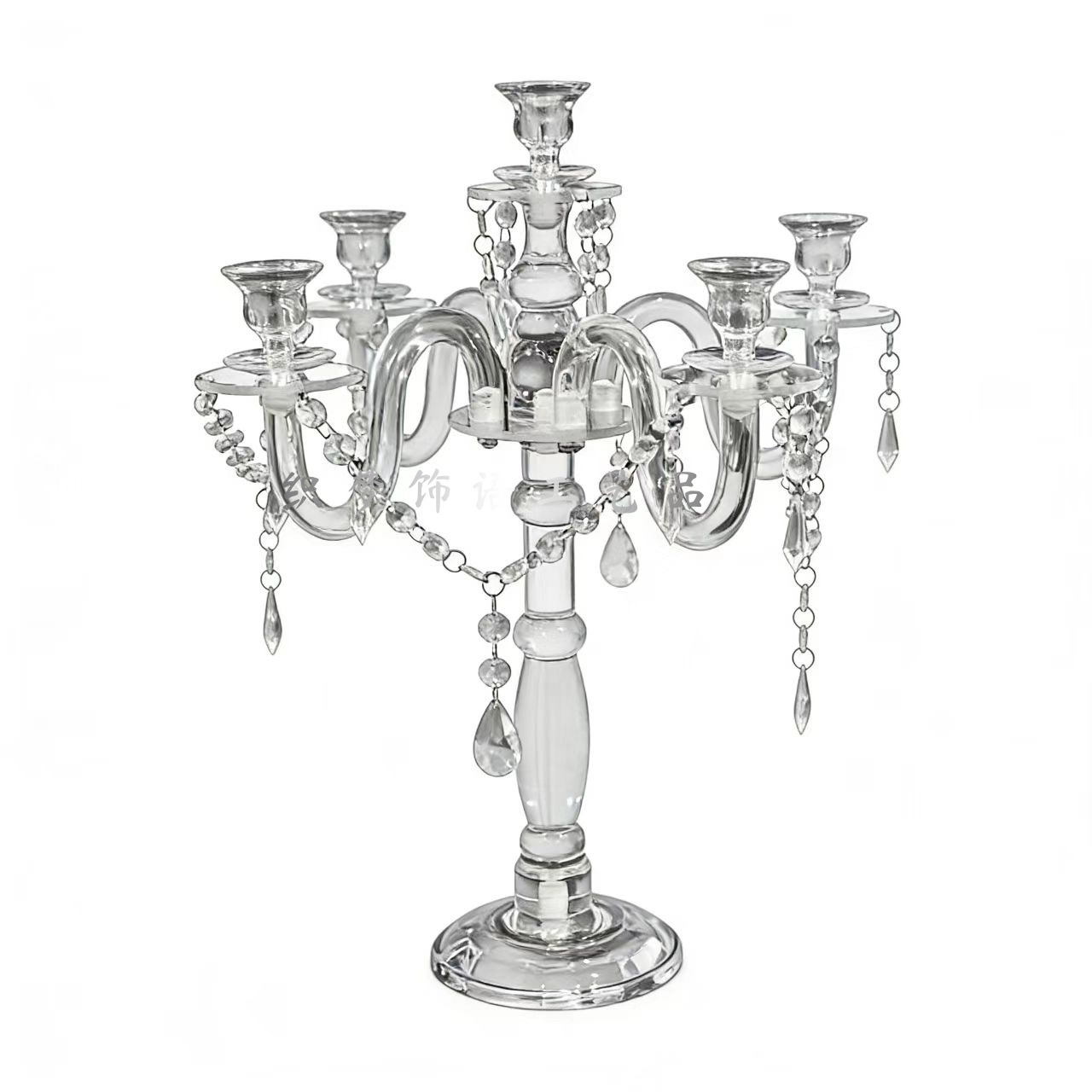 Luxury acrílico ligero europeo candelabros de cinco cabezas propósitos de boda fiesta de boda hotel restaurante occidental decoración de mesa