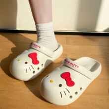 Hello Kitty洞洞鞋女夏季新款可爱猫咪厚底防滑外穿包头凉拖鞋