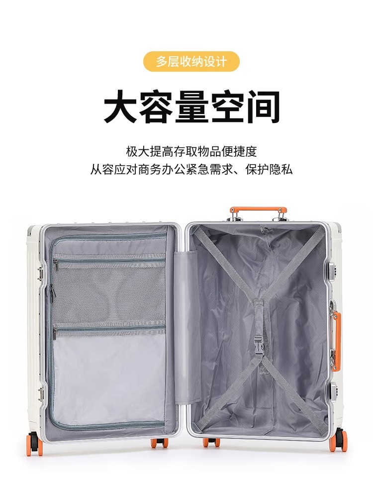 2025 nueva maleta multifuncional de color de contraste para mujer, maleta de embarque de 20 pulgadas, maleta de alto valor de 24 pulgadas para hombre